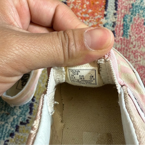 Vans Kids Pink Checkered Slip-On Shoes size 12 - Picture 6 of 7